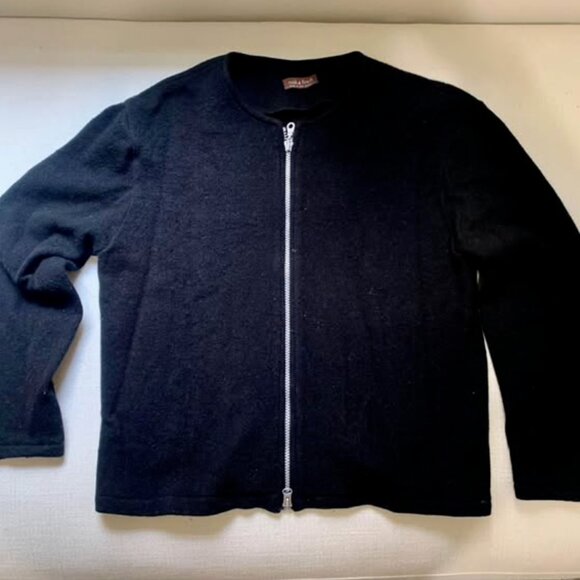 Rusk and Finch New Zealand Wool Sweater Jacket with Zipper - Picture 1 of 4